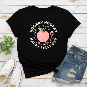 Camiseta Hurra Hurra Feliz Primer Día de Regreso a la Escue