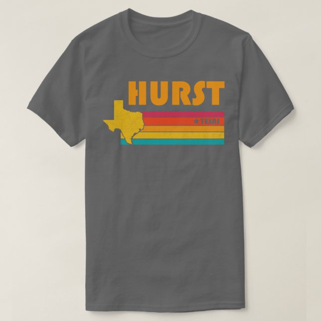 Camiseta Hurst Texas Vintage Distresres Souvenir (Diseño del anverso)