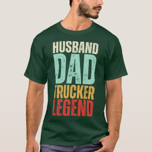 Camiseta Hus Dad TruckerFunny Truck Driver 2
