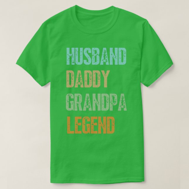 Camiseta Hus Daddy Grandpa Legend (Diseño del anverso)