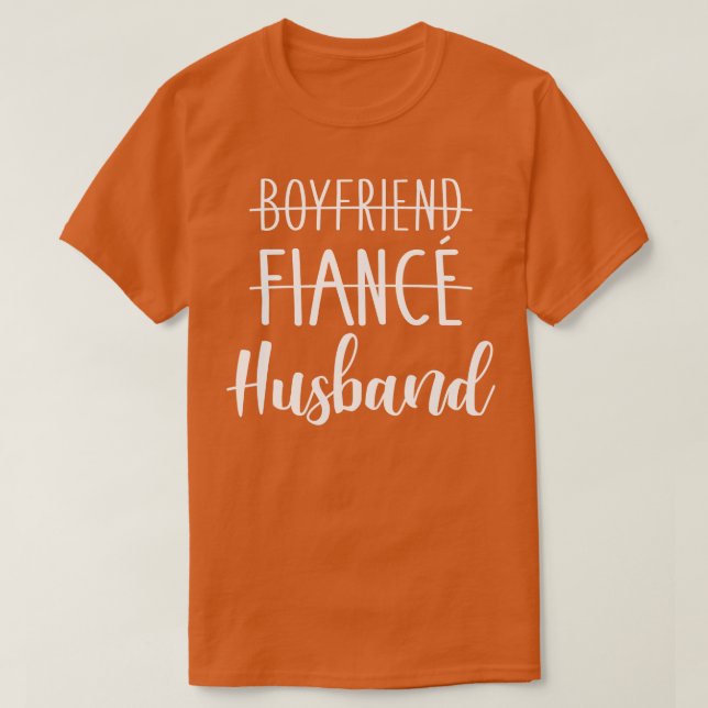 Camiseta Hus fianc boyfriend para boda y luna de miel (Diseño del anverso)