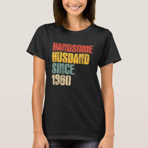 Camiseta Hus guapo, 63 años de Boda para hombres