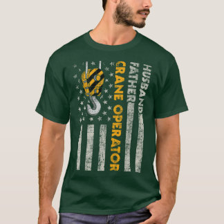 Camiseta Hus Padre Crane Operador Trabajador de Construcció