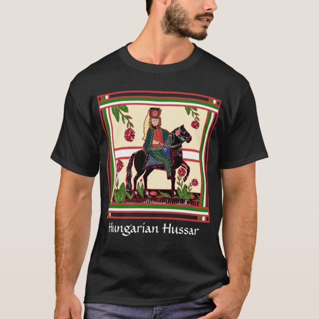 Camiseta Húsar húngaro orgulloso en un arte popular del (Anverso)