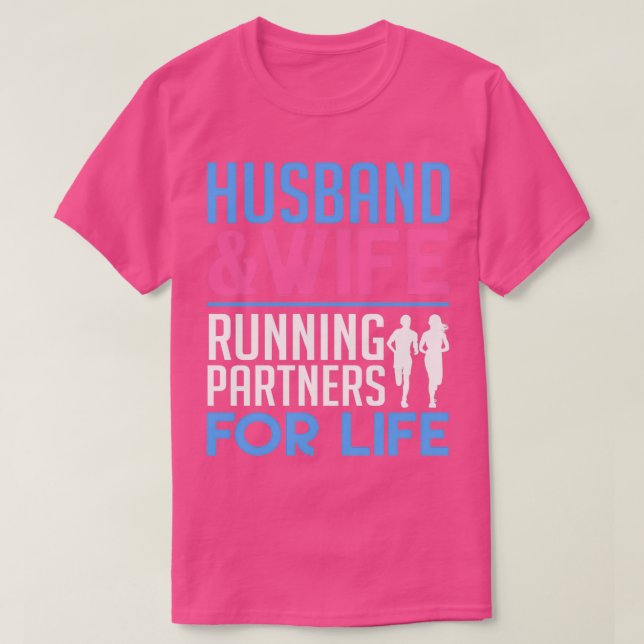 Camiseta Husband amp Wife Running partner for life (Diseño del anverso)