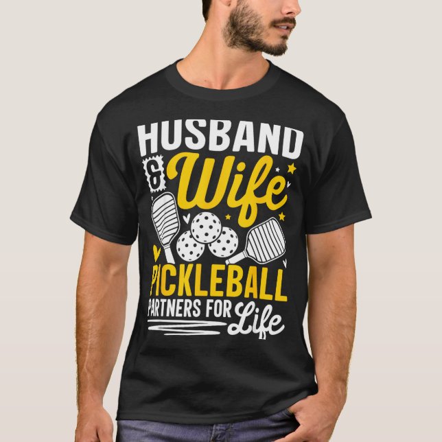 Camiseta Husband &amp; Wife Valentines Day Couple Ckleball  (Anverso)