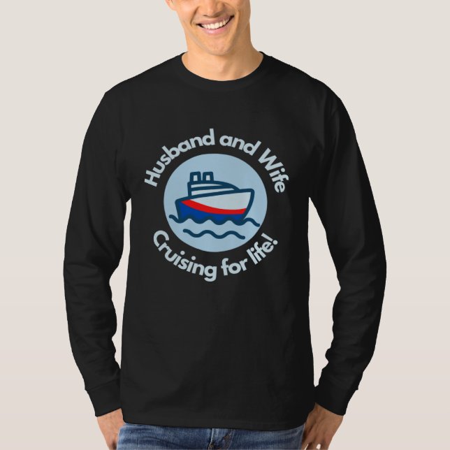Camiseta Husband and Wife Cruising for Life Ocean Sea Breez (Anverso)