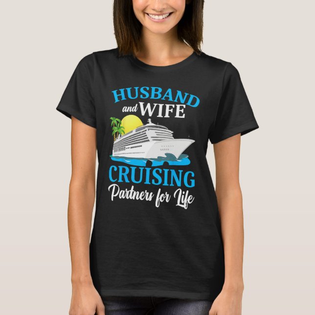 Camiseta Husband And Wife Cruising Partners For Life Couple (Anverso)