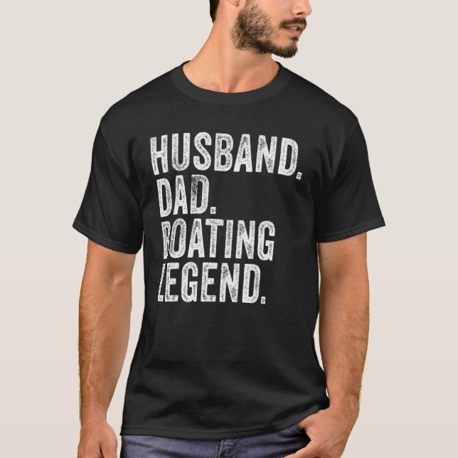Camiseta Husband Dad Boating Legend Funny Sail Boat Captain (Anverso)