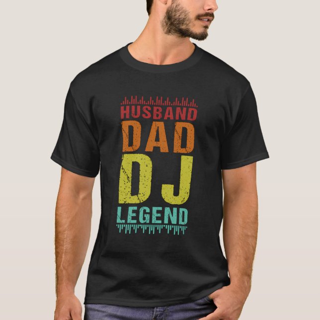 Camiseta Husband Dad Dj Legend Daddy (Anverso)