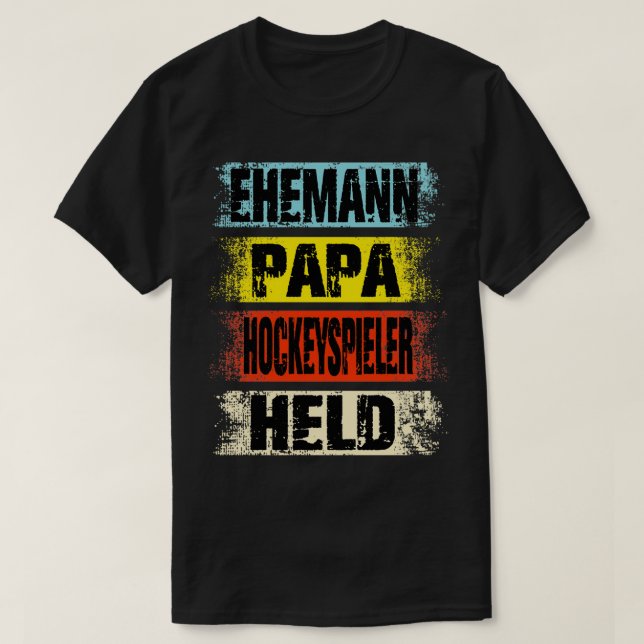 Camiseta Husband Dad Hockey Player Hero (Diseño del anverso)