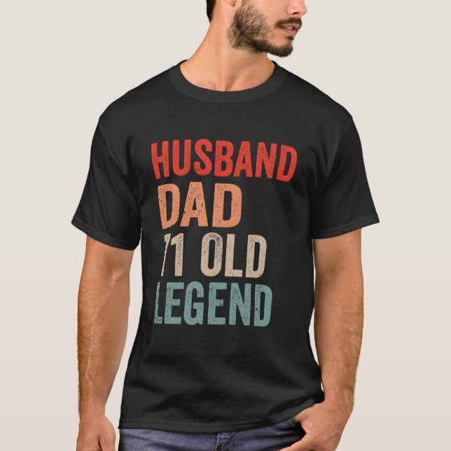 Camiseta Husband Dad Legend 71St 71 Fathers Day (Anverso)