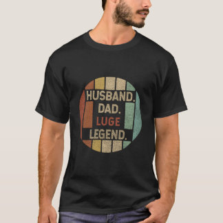 Camiseta Husband Dad Luge Legend Fathers Day
