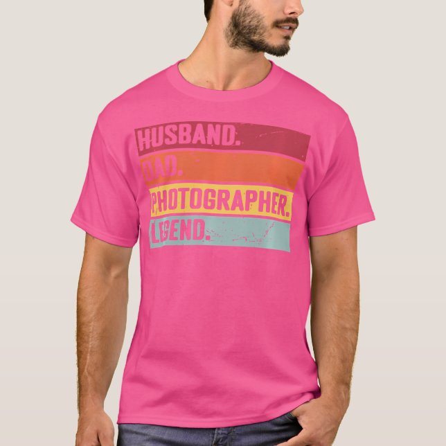Camiseta Husband Dad Photographer Legend Funny Photography (Anverso)