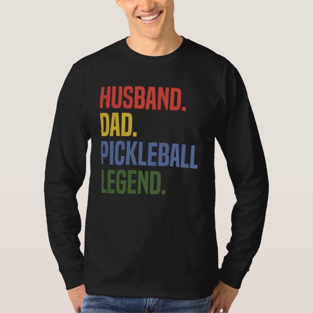 Camiseta Husband Dad Pickleball Legend Athlete Coach Sports (Anverso)