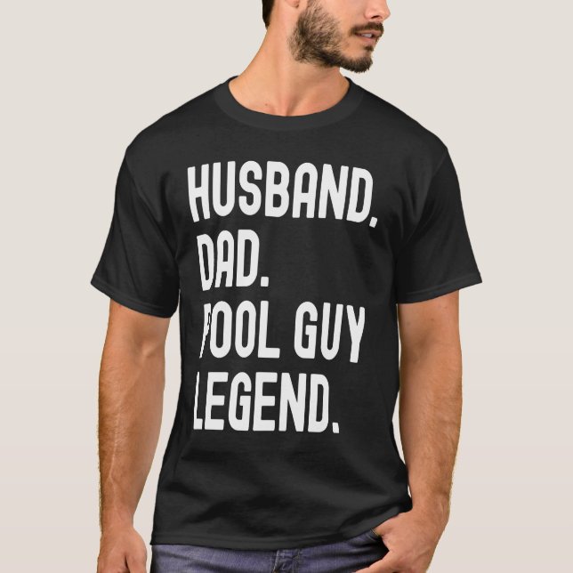 Camiseta Husband Dad Pool Guy Legend (Anverso)