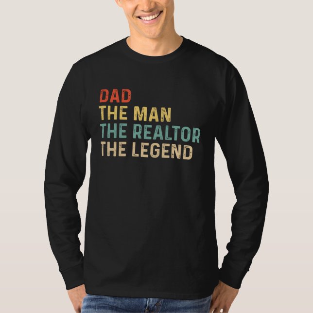 Camiseta Husband Dad Realtor Legend (Anverso)