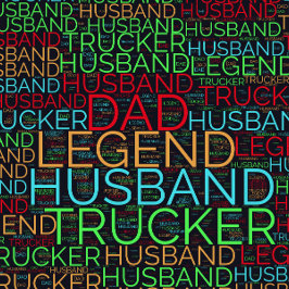 Camiseta Husband Dad Trucker Legend