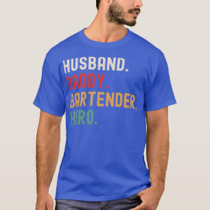 Camiseta Husband Daddy Bartender Hero