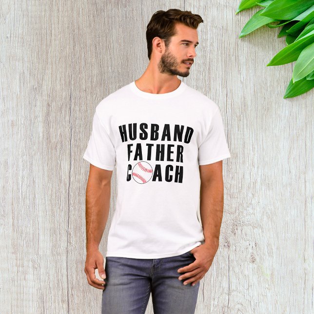 Camiseta Husband Father Coach Baseball Dad Quote (Subido por el creador)