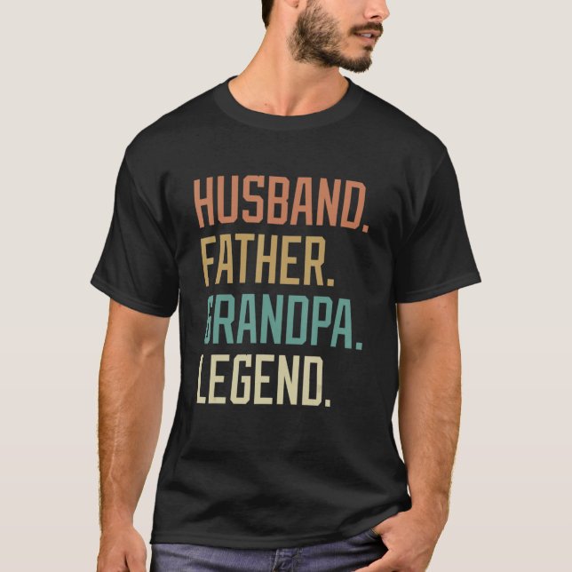 Camiseta Husband Father Grandpa Legend Father's Day Birthda (Anverso)