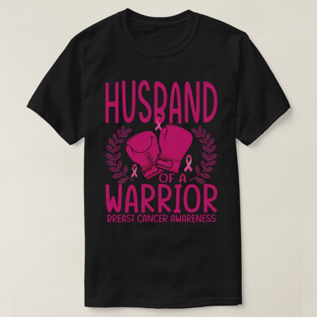 Camiseta Husband of a Warrior Breast Cancer Awareness (Diseño del anverso)