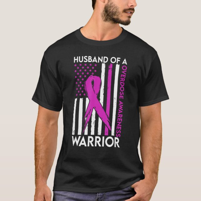 Camiseta Husband Of A Warrior Overdose Awareness Support Sq (Anverso)