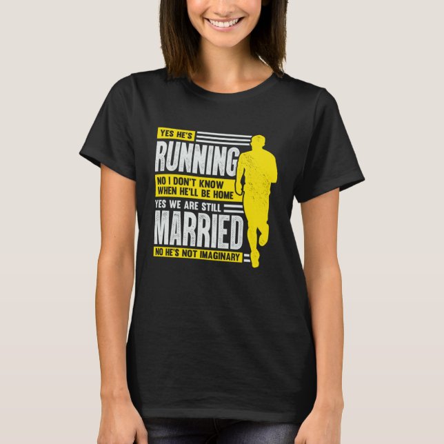 Camiseta Husband Wife Marathon Running for a Runner s Wife (Anverso)