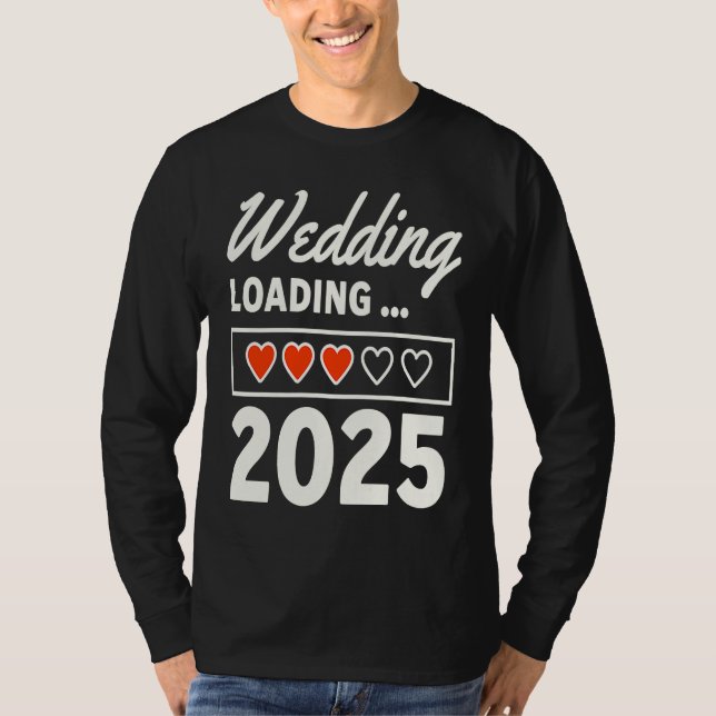 Camiseta Husband Wife Wedding 2025 Matching Wedding Engagem (Anverso)