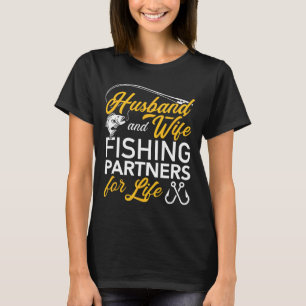 Camiseta Husbynd Y Esposas, Socios De Pesca Para La Vida