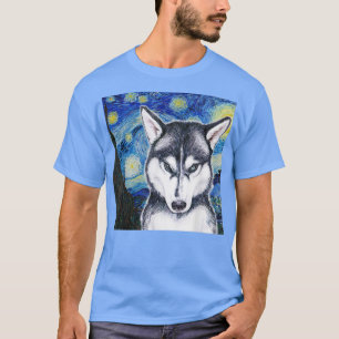 Camiseta Huskey on a Starry Night 