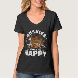 Camiseta Huskies Me Hace Perro Feliz