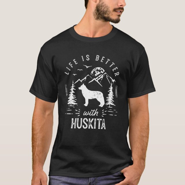 Camiseta Huskita Life Better Mom Dad Dog (Anverso)