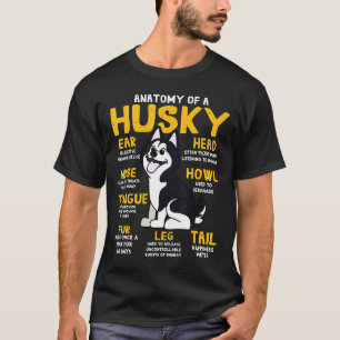 Camiseta Husky Anatomy Dog Mom Dad