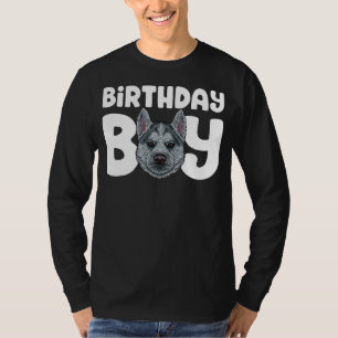 Camiseta Husky Birthday Boy Fiesta Perro Niños Hombres Husk