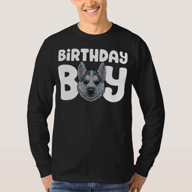 Camiseta Husky Birthday Boy Fiesta Perro Niños Hombres Husk (Anverso)