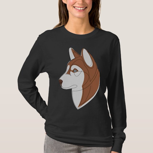 Camiseta Husky Brown siberiano (Anverso)