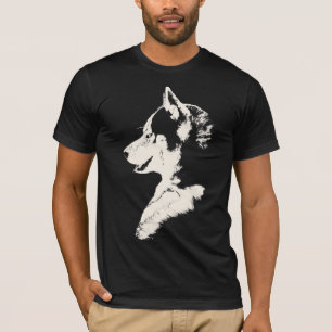 Camiseta Husky Camiseta de Arte Husky / Lobo Camis