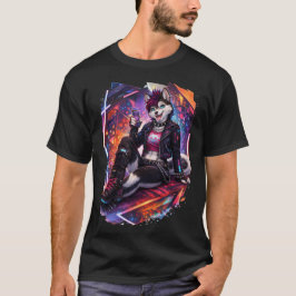 Camiseta Husky ciberpunk