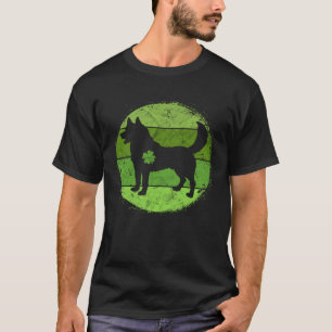 Camiseta Husky Circular Trébol Irlandés Perro Día de San Pa