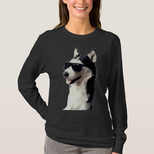 Camiseta Husky Con Glass De Sol (Anverso)