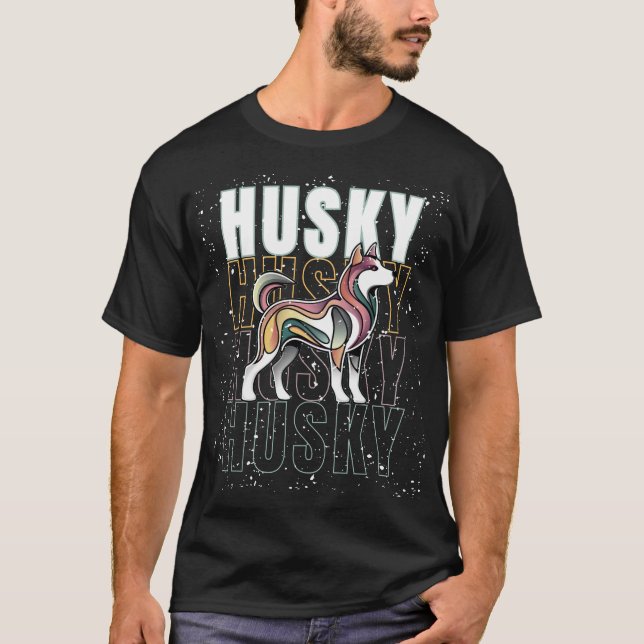 Camiseta Husky Cute Design (Anverso)