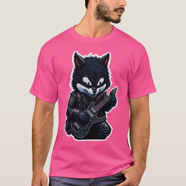 Camiseta Husky Cute Metalhead (Anverso)