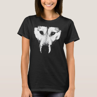 Camiseta Husky de las mujeres lobo de la camiseta 