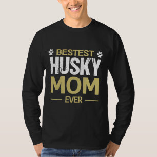 Camiseta Husky Dog Bestest Husky Mom