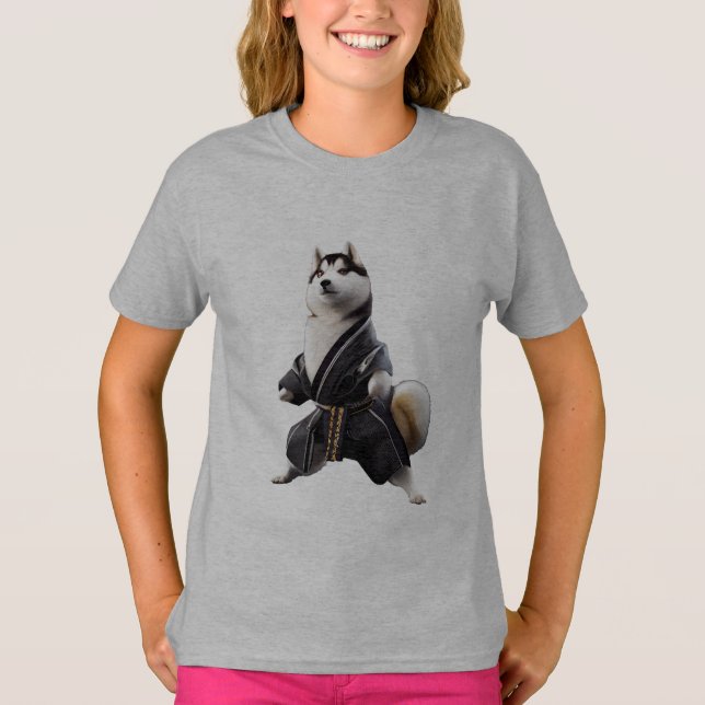 Camiseta Husky Dog conoce a Karate, jugador de Husky Dog Ka (Anverso)