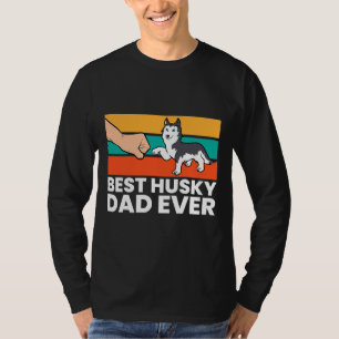 Camiseta Husky Dog Dad Mejor Husky Dad Siberian Husky
