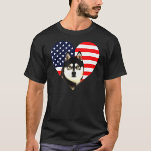 Camiseta Husky Dog Ee. Uu. 4 De Julio