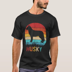 Camiseta Husky Dog Gift Retro Vintage Silhouette Br de los 