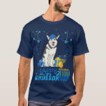 Camiseta Husky Dog Happy Hanukkah<br><div class="desc">Perro Husky Feliz Hanukkah.</div>